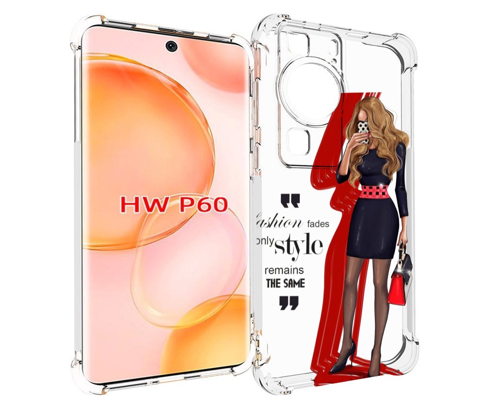 

Чехол MyPads Модная-девушка женский для Huawei P60, Tocco