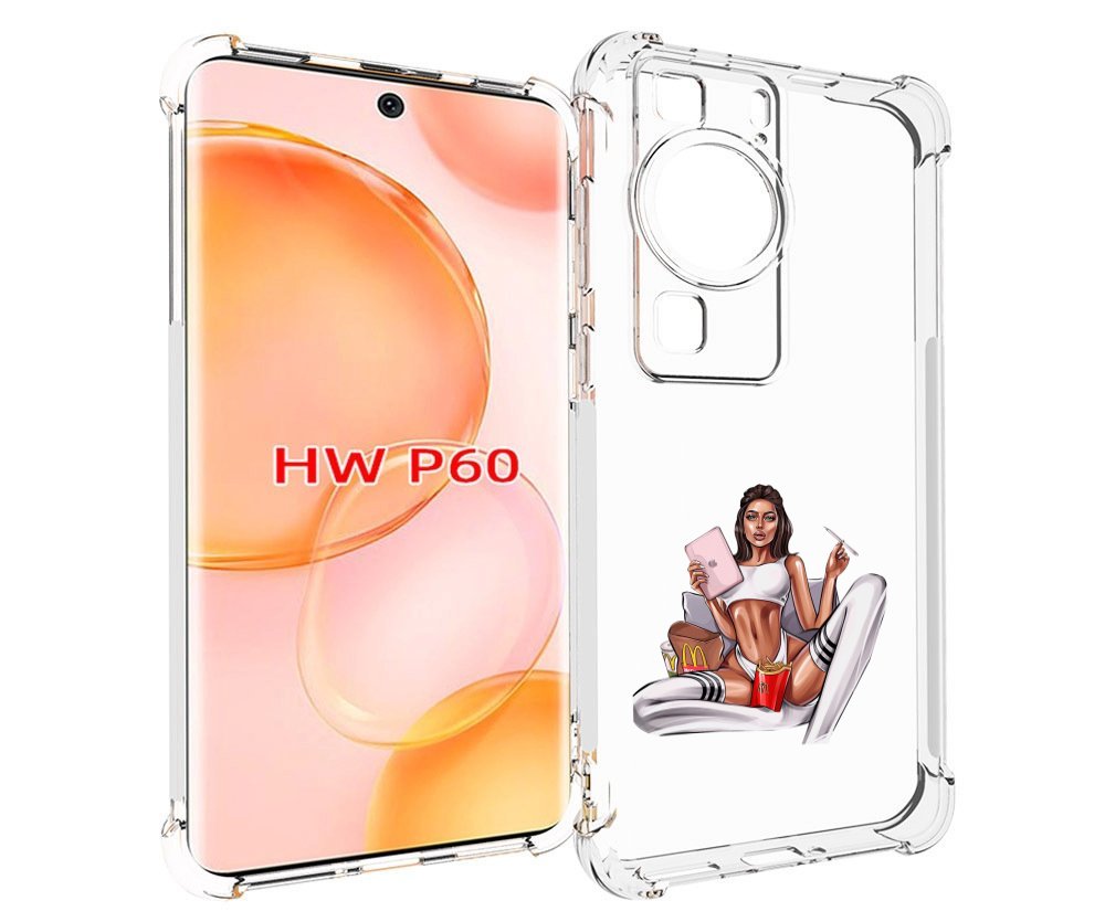

Чехол MyPads Модная-иллюстрация-девушки женский для Huawei P60, Tocco