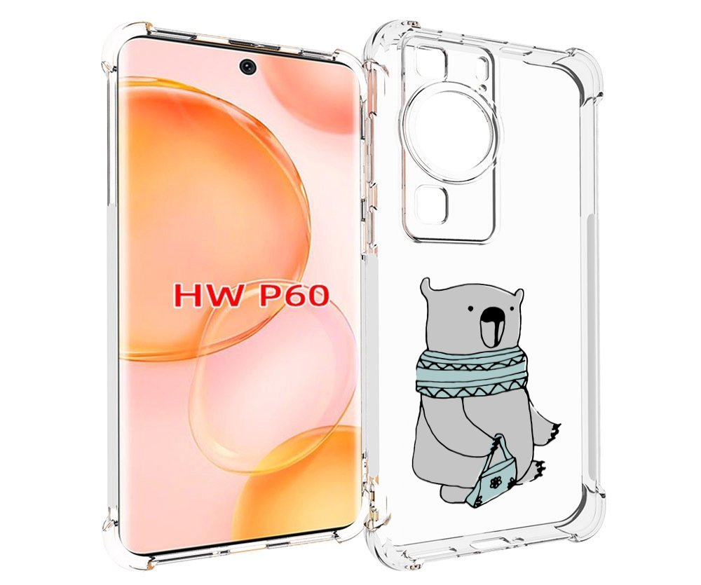 

Чехол MyPads Модный медведь для Huawei P60, Tocco