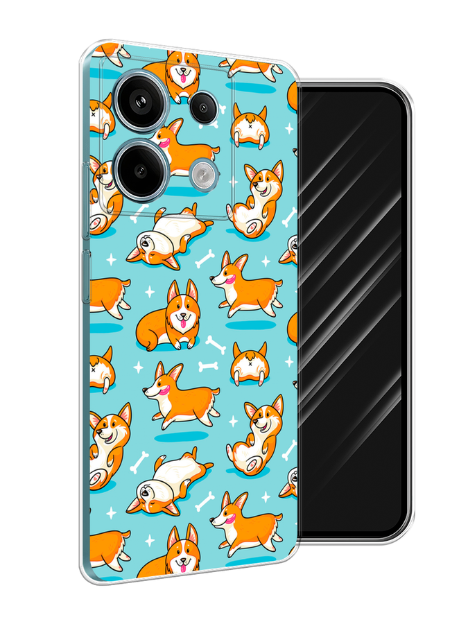 

Чехол Awog на Xiaomi Redmi Note 13 Pro 5G "Веселые корги", Коричневый, 320150-1
