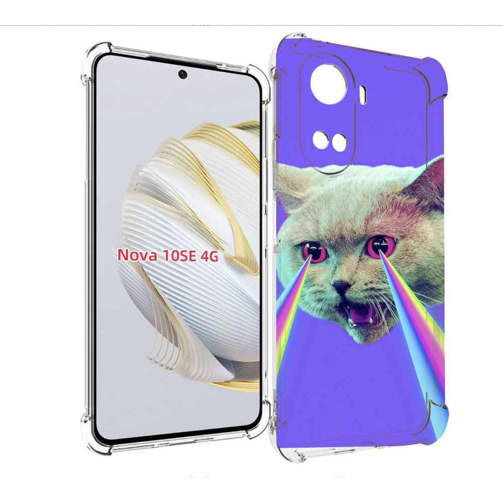 

Чехол MyPads кот с радугой в глазах для Huawei Nova 10 SE, Прозрачный, Tocco