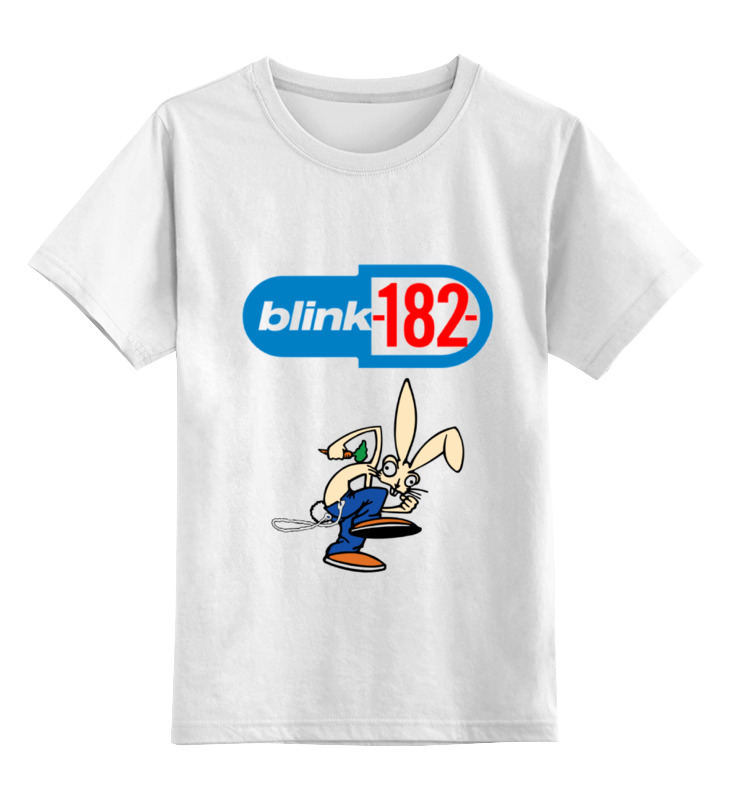 

Футболка детская Printio Blink-182 rabbit цв. белый р. 104, Blink-182 rabbit