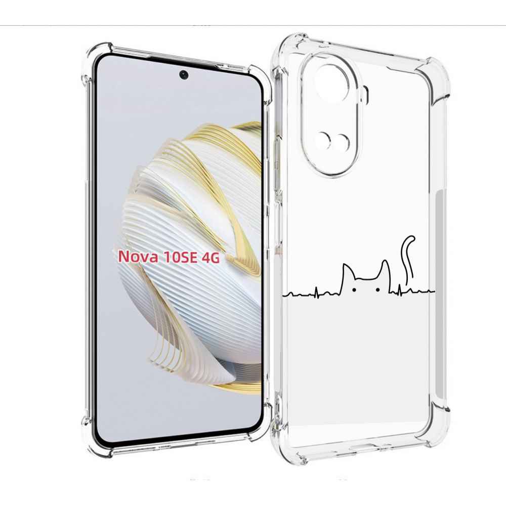 

Чехол MyPads кот-музыкальный для Huawei Nova 10 SE, Прозрачный, Tocco