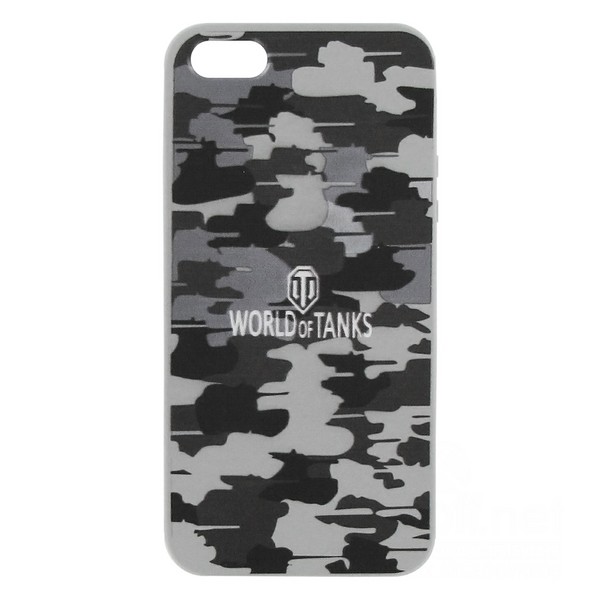 фото Чехол-накладка krutoff на iphone 5/5s/se pattern military grey