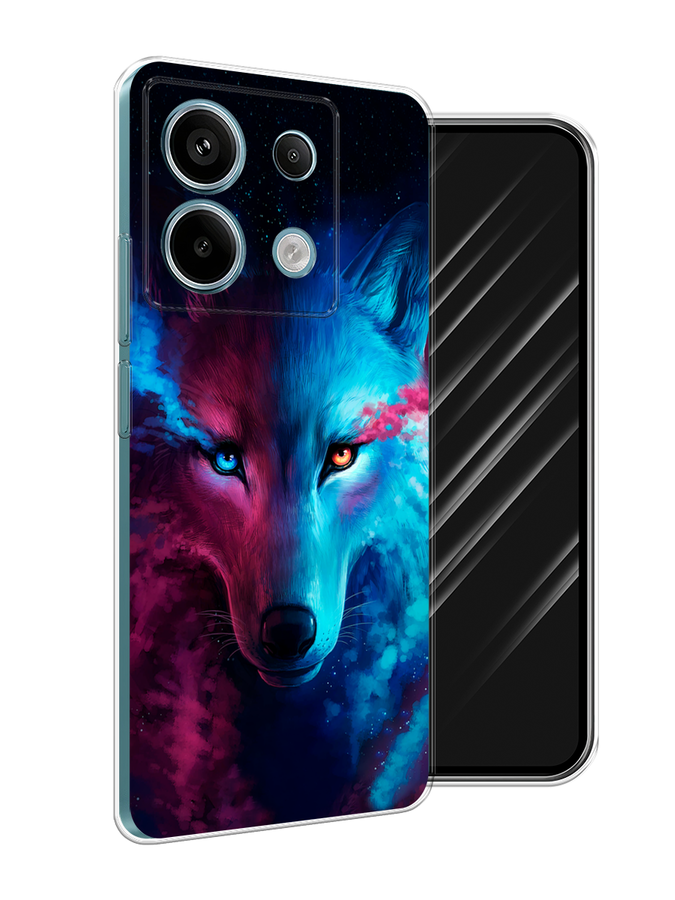 

Чехол Awog на Xiaomi Redmi Note 13 Pro 5G "Волшебный волк", Голубой;розовый, 320150-1