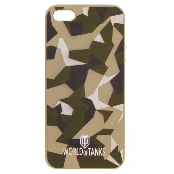 фото Чехол-накладка krutoff на iphone 5/5s/se polygonal military green