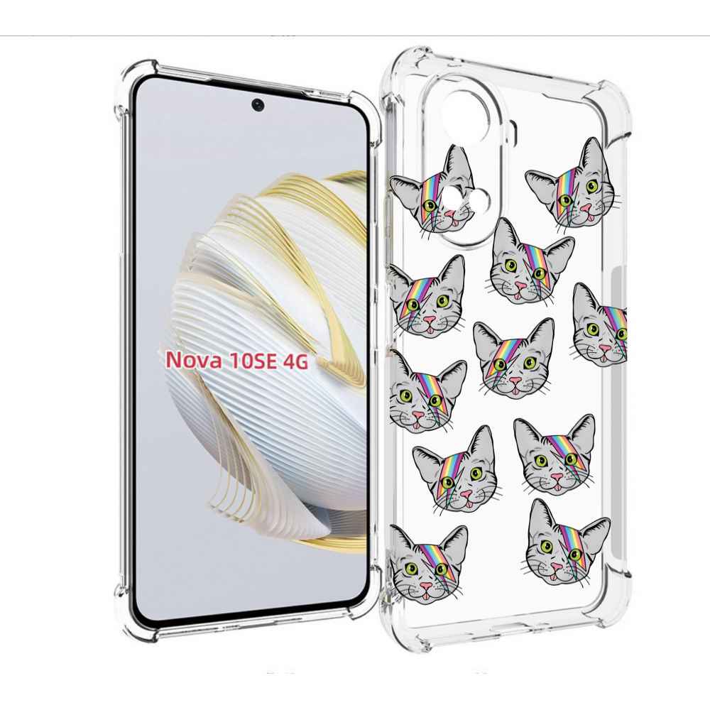

Чехол MyPads кот-с-молнией-на-лбу для Huawei Nova 10 SE, Прозрачный, Tocco