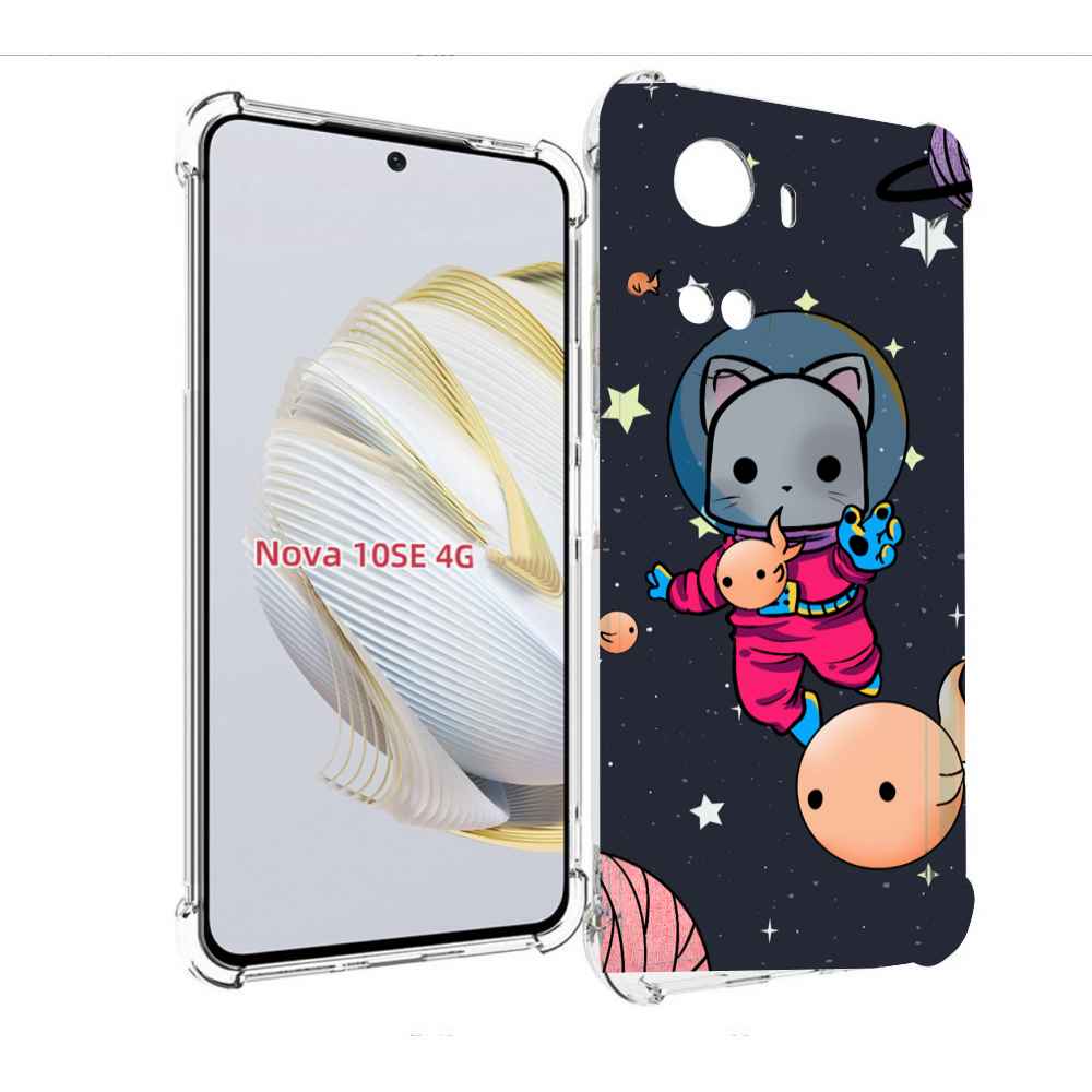 

Чехол MyPads котик-с-рыбкой-в-космосе для Huawei Nova 10 SE, Прозрачный, Tocco
