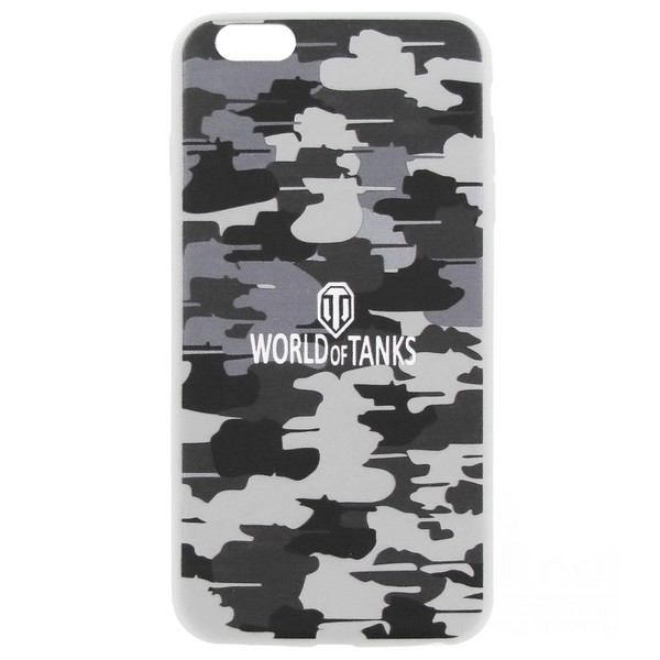 фото Чехол-накладка krutoff на iphone 6/6s plus pattern military grey