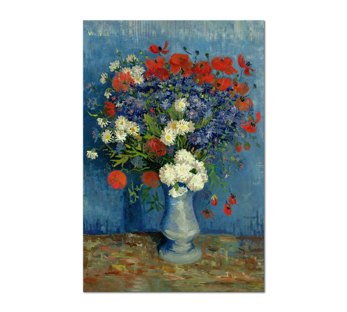 

Картина на холсте Poly Print Art Ваза с васильками и маками Ван Гог 50х70 см.
