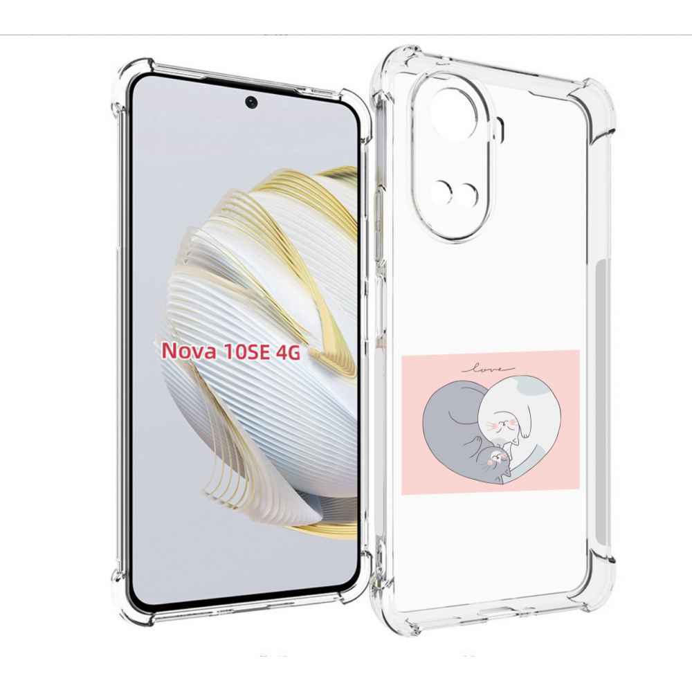 

Чехол MyPads котики-в-форме-сердца для Huawei Nova 10 SE, Прозрачный, Tocco