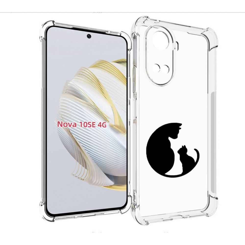 

Чехол MyPads коты в полукруге для Huawei Nova 10 SE, Прозрачный, Tocco