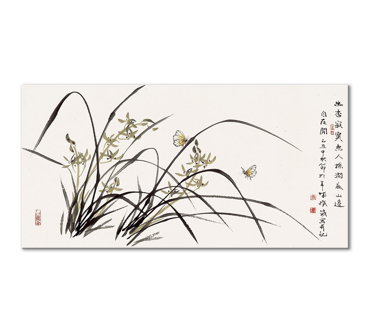 

Картина интерьерная на холсте Poly Print Art Орхидея и бабочки 30х60 см.