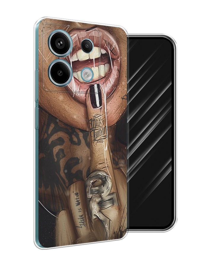 

Чехол Awog на Xiaomi Redmi Note 13 Pro 5G "Девушка с татуировками", Бежевый;розовый;черный, 320150-1