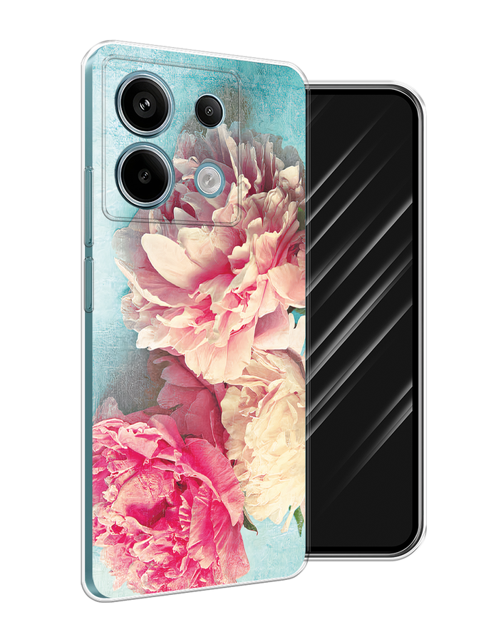 

Чехол Awog на Xiaomi Redmi Note 13 Pro 5G "Пионы new", Бирюзовый, 320150-1