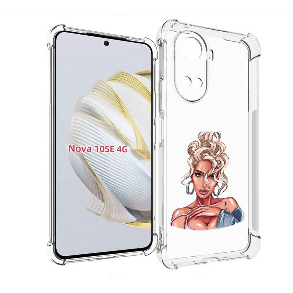 

Чехол MyPads красивая-блондинка женский для Huawei Nova 10 SE, Прозрачный, Tocco