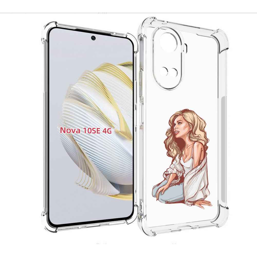 

Чехол MyPads красивая-девушка-в-белом женский для Huawei Nova 10 SE, Прозрачный, Tocco