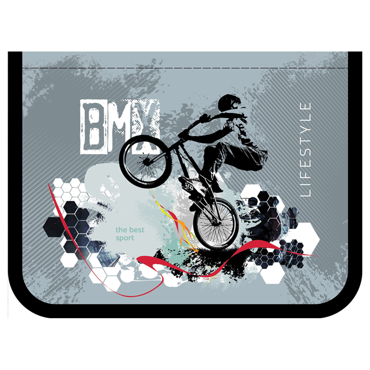 

Пенал ArtSpace "BMX",ПТ1_49672,1 отделение, 190*130, ткань, Серый, "BMX",ПТ1_49672