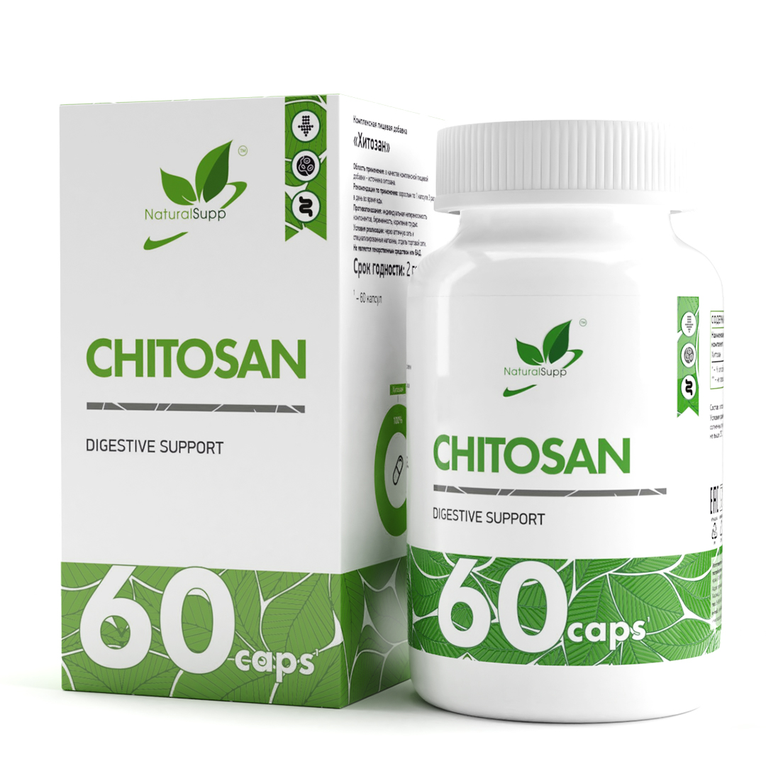 Хитозан NATURALSUPP Chitosan 500мг 60 капсул 950₽