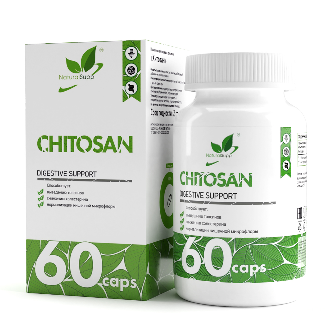 Хитозан NATURALSUPP Chitosan 500мг, 60 капсул