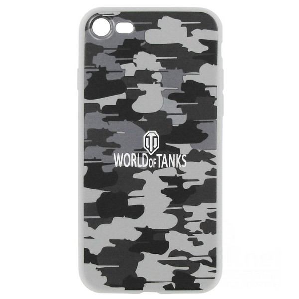 фото Чехол-накладка krutoff на iphone 7/8 pattern military grey