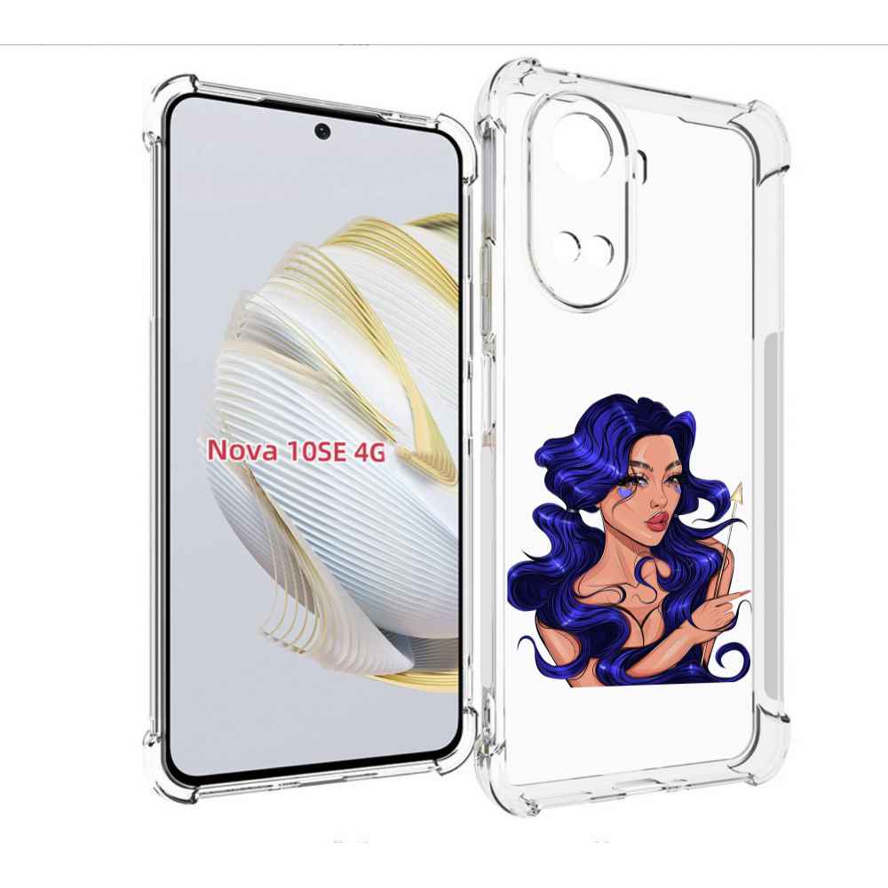 

Чехол MyPads красивая-девушка-с-синими-волосами женский для Huawei Nova 10 SE, Прозрачный, Tocco