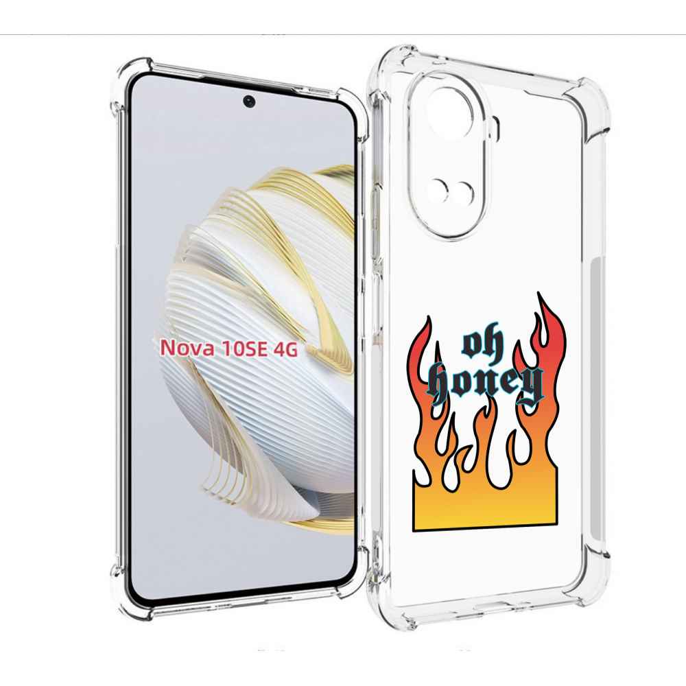 

Чехол MyPads красивое-пламя для Huawei Nova 10 SE, Прозрачный, Tocco