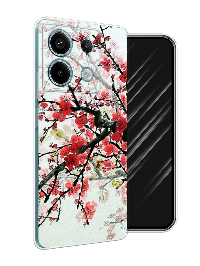 

Чехол Awog на Xiaomi Redmi Note 13 Pro 5G "Сакура", Розовый;черный, 320150-1