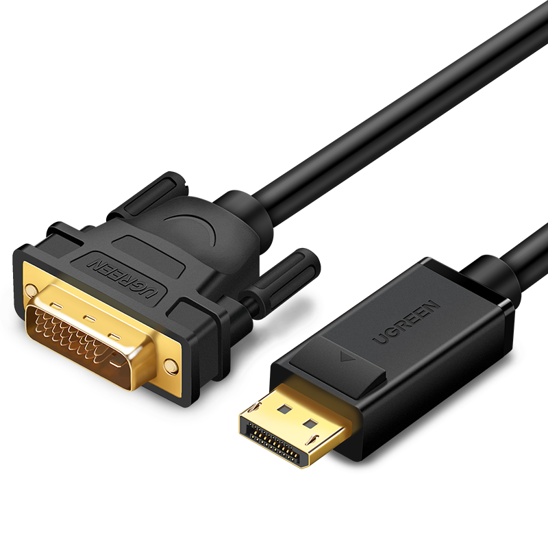 

Кабель uGreen DisplayPort-DVI вилка-вилка 1.5м (10243_), Черный, DP103 (10243) DP Male to DVI Male Cable 1.5m - Black