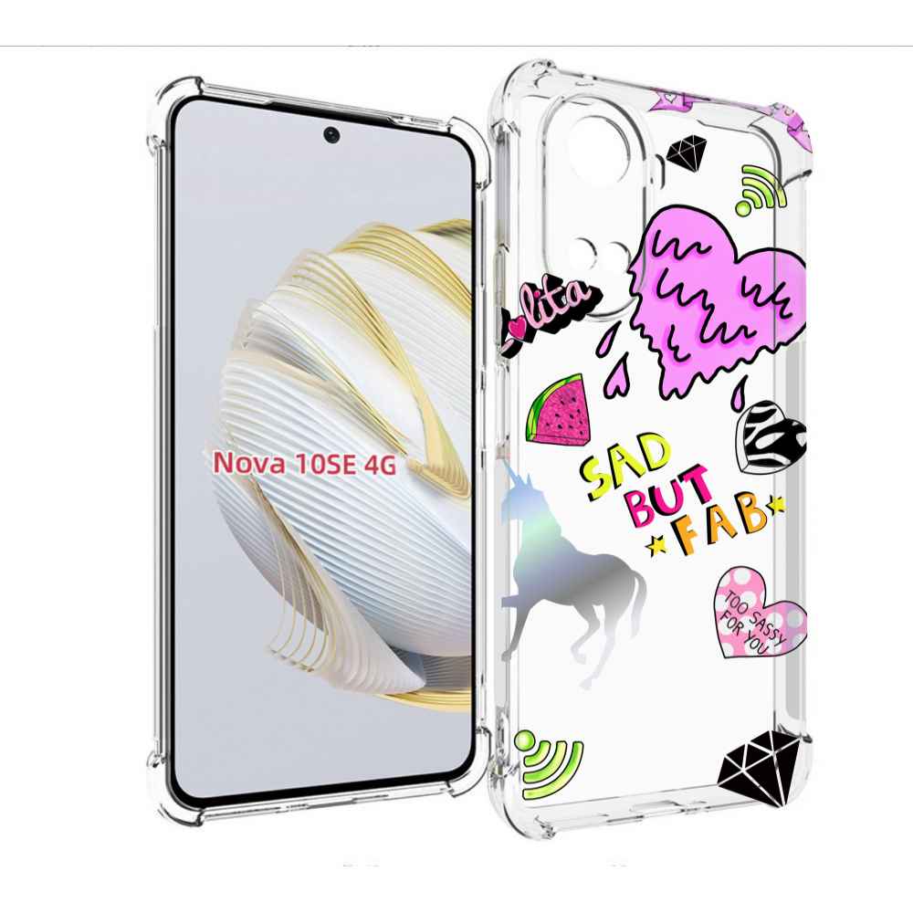 

Чехол MyPads красивые-смайлики для Huawei Nova 10 SE, Прозрачный, Tocco
