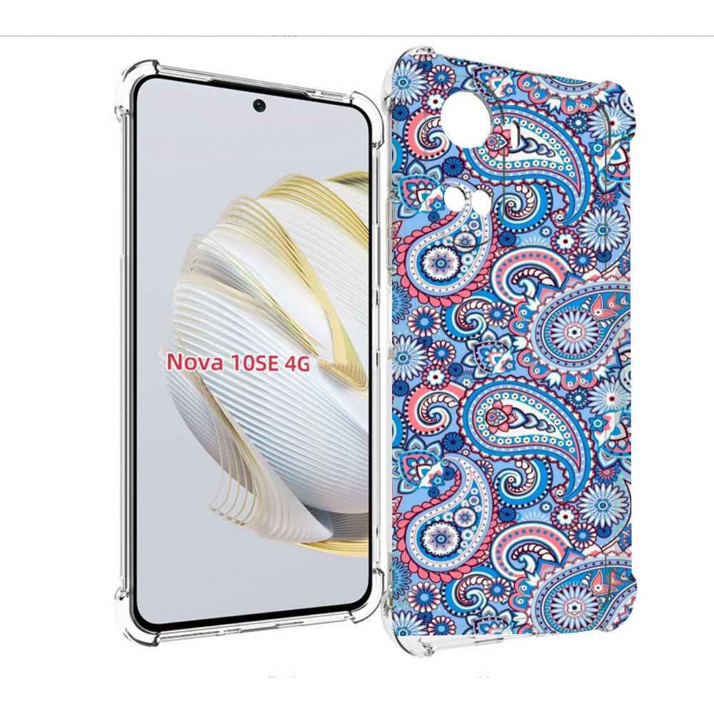 

Чехол MyPads красивый голубой арнамент для Huawei Nova 10 SE, Прозрачный, Tocco