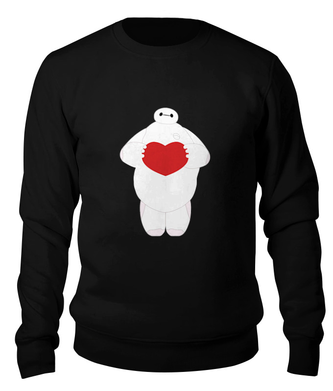 

Свитшот унисекс Printio Baymax (город героев) черный S, Baymax (город героев)