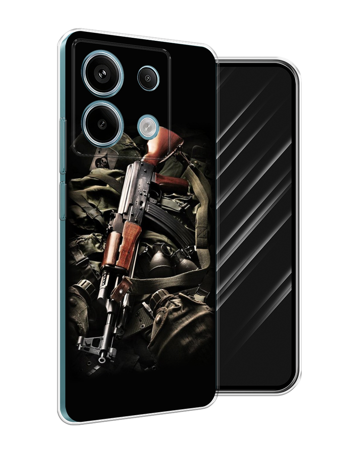 

Чехол Awog на Xiaomi Redmi Note 13 Pro 5G "Автомат", Черный;коричневый;серый, 320150-1