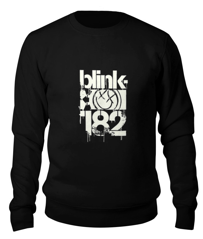 

Свитшот мужской Printio Blink-182 smile shirt черный S, Blink-182 smile shirt