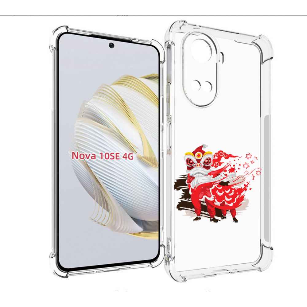 Чехол MyPads красный-карнавал для Huawei Nova 10 SE