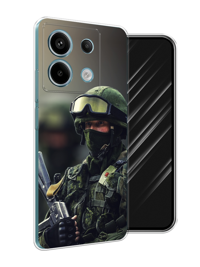 

Чехол Awog на Xiaomi Redmi Note 13 Pro 5G "Солдат", Зеленый;серый, 320150-1
