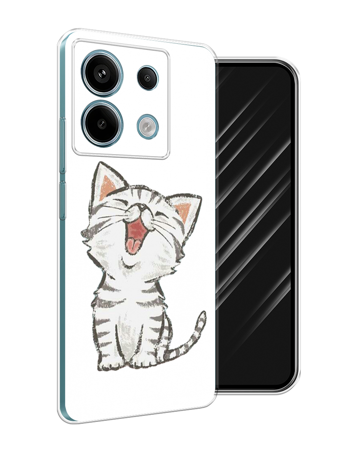 

Чехол Awog на Xiaomi Redmi Note 13 Pro 5G "Котенок рисованный", Серый;белый, 320150-1