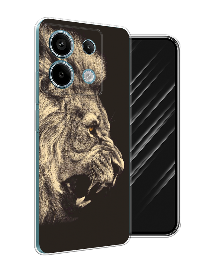 

Чехол Awog на Xiaomi Redmi Note 13 Pro 5G "Львиный рык 2", Бежевый;черный, 320150-1