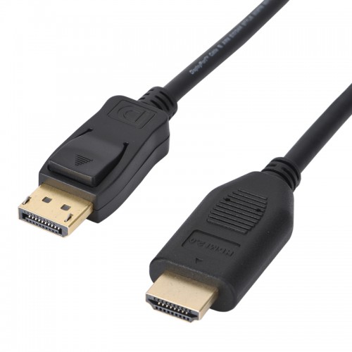 

Кабель KS-IS DP - HDMI вилка-вилка 3м (KS-779-3) черный, Активный Кабель-переходник 2K DP M в HDMI M