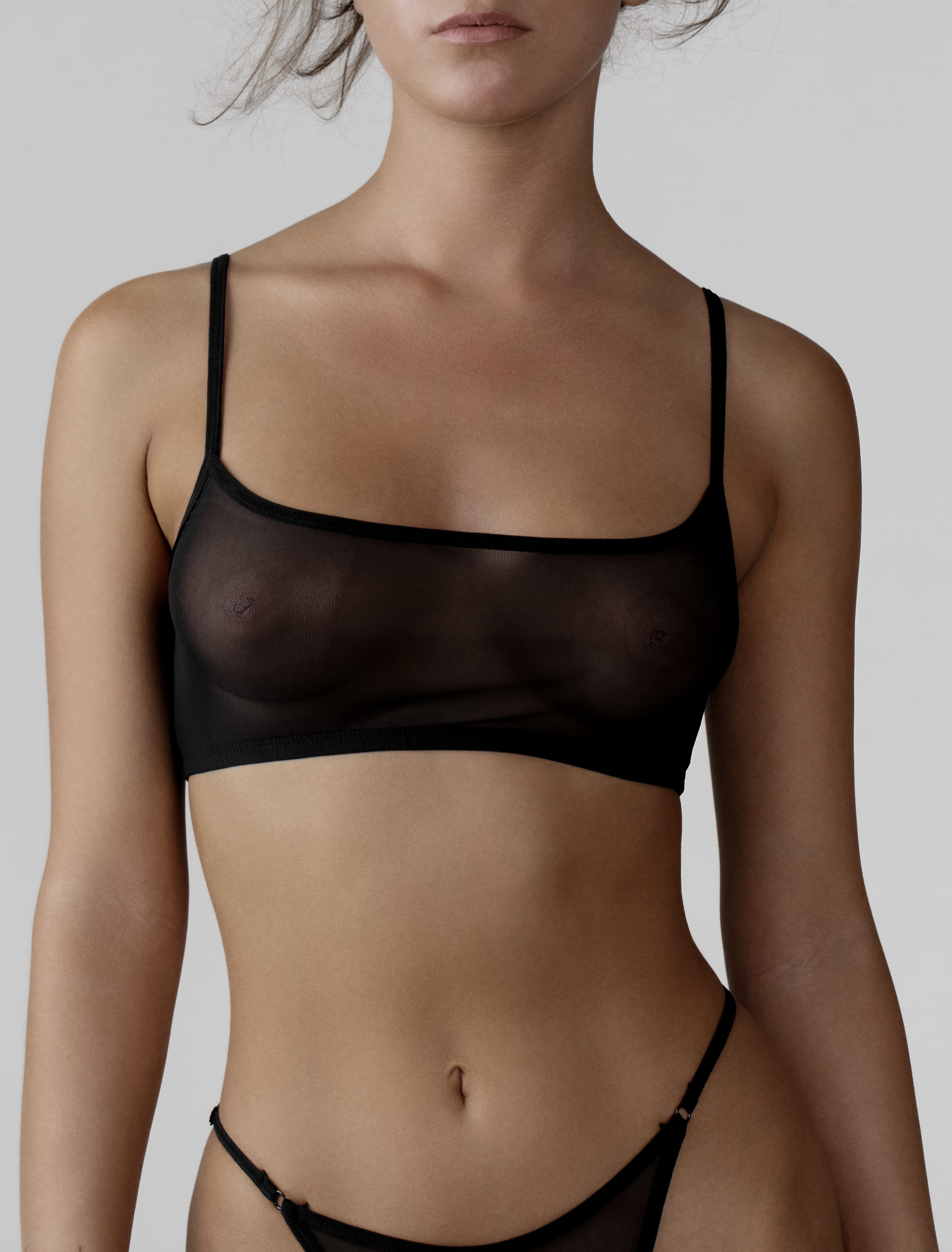 

Топ женский Elements clothes мини из сетки черный M, мини из сетки