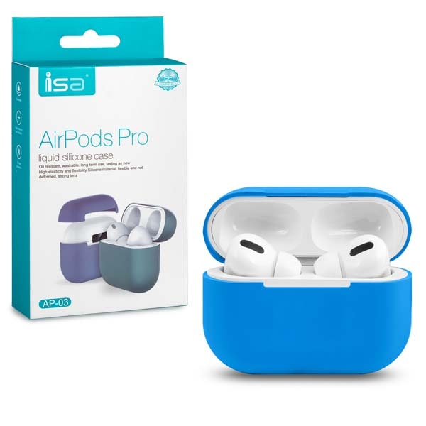фото Чехол isa для apods pro silicon case ap-03 blue