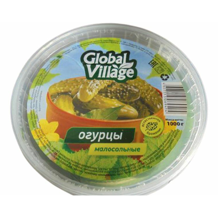 фото Огурцы global village малосольные 1 кг