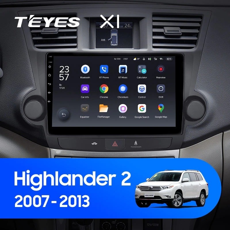 Штатная магнитола Teyes X1 4G 232 Toyota Highlander 2 XU40 2007-2013 10 Тип-B 2730000₽