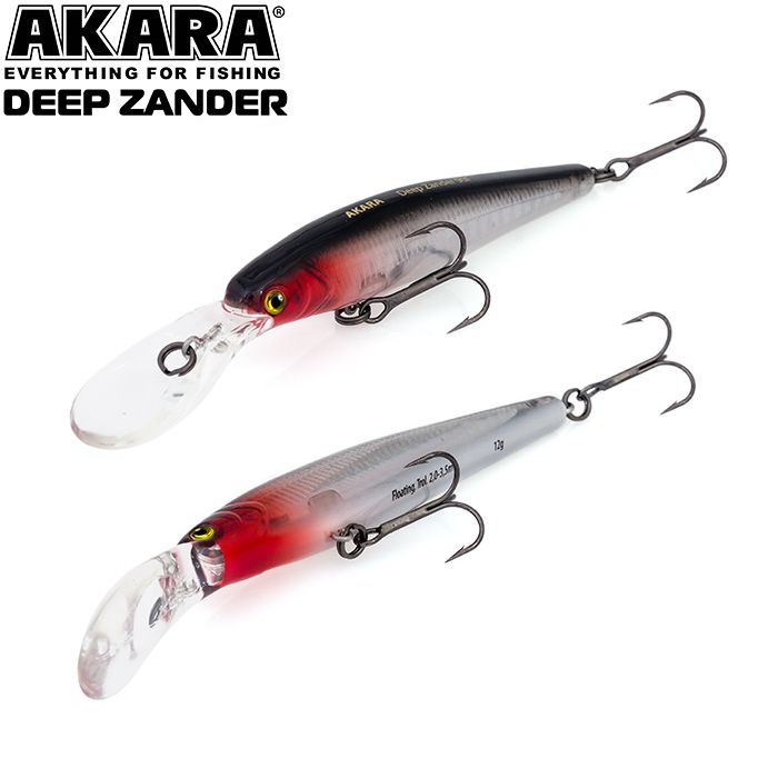 

Воблер Akara Deep Zander 90F 12 гр 3/7 oz 3,5 in A48, Разноцветный, Deep Zander