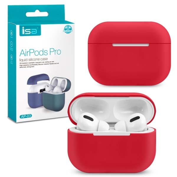 фото Чехол isa apods pro silicon case ap-03 red