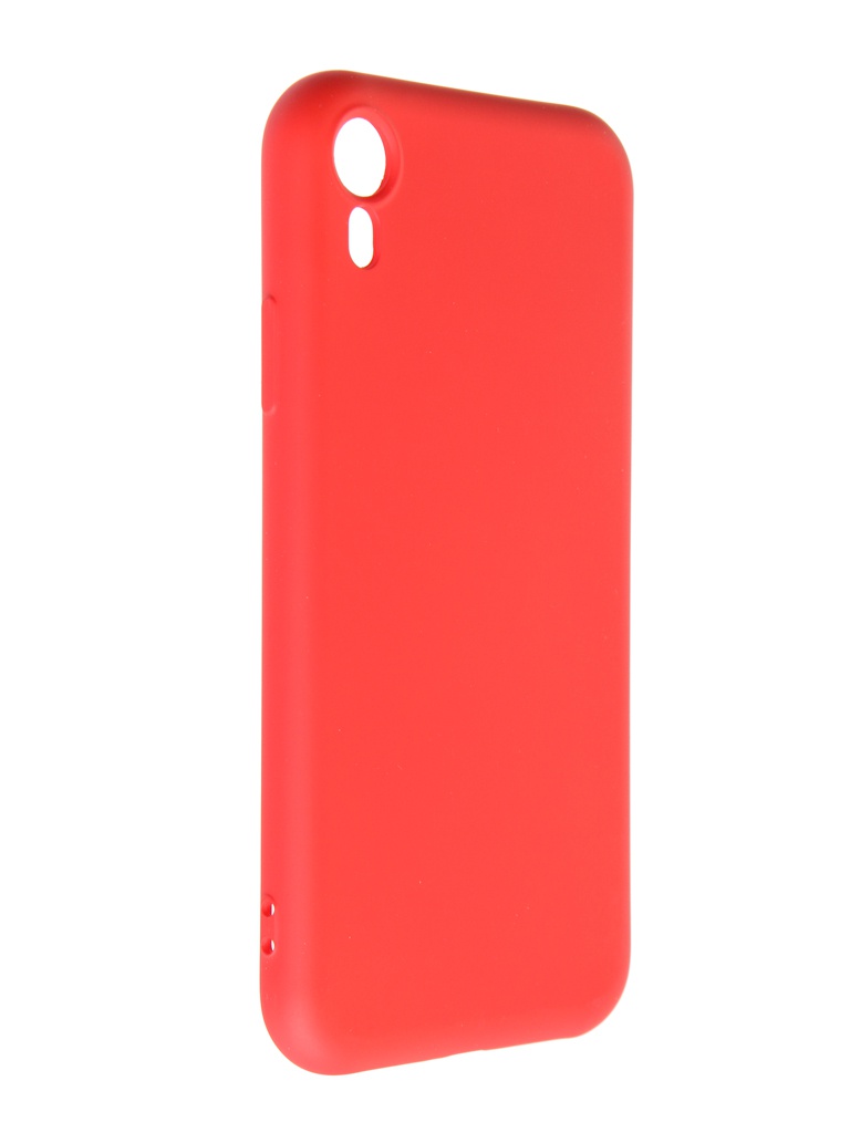 фото Чехол df для apple iphone xr с микрофиброй silicone red ioriginal-07