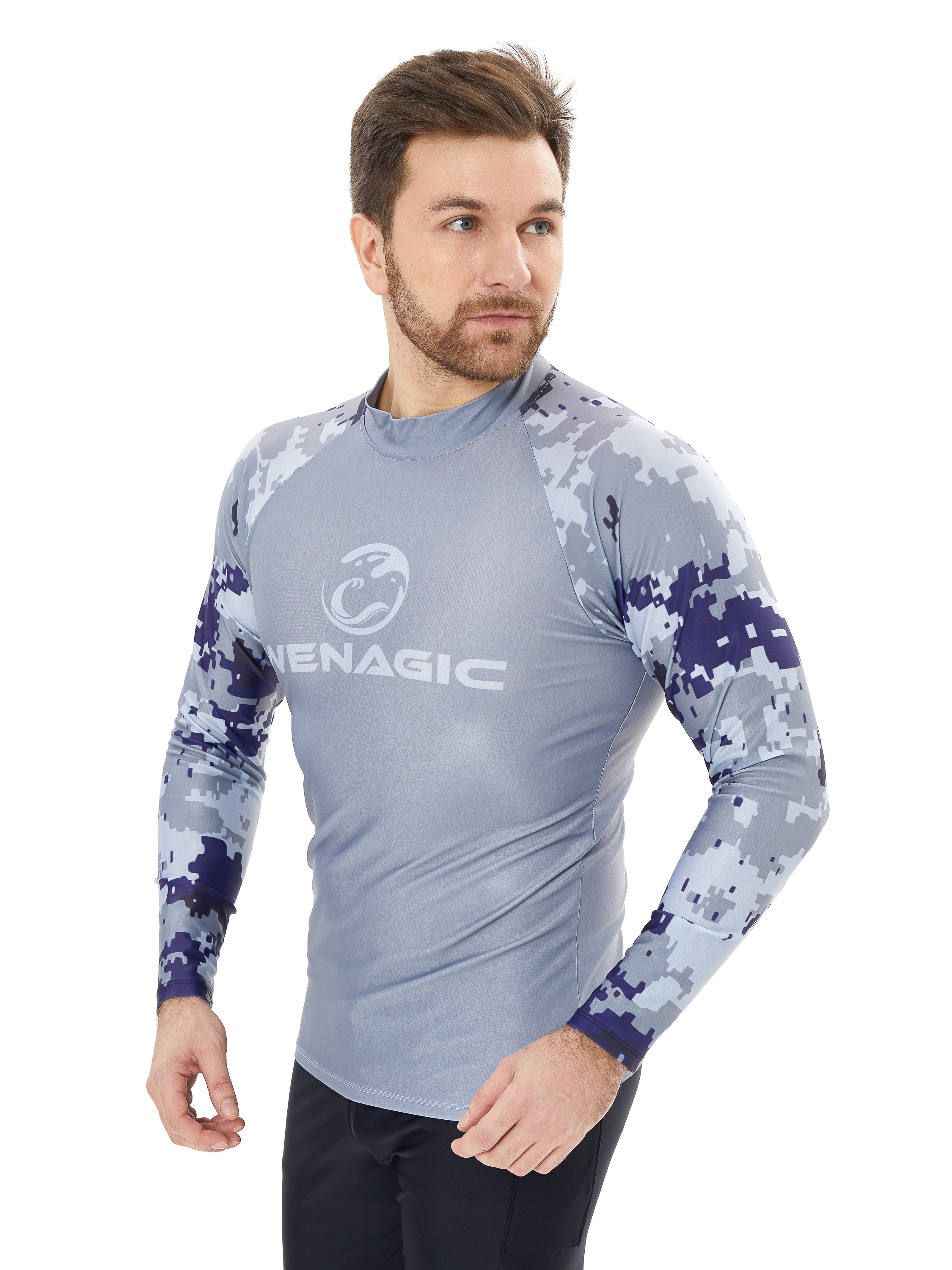 

Гидромайка T-Flex Grey Camo UPF50 с длинным рукавом мужская размер XXL, Серый, T-Flex Grey Camo
