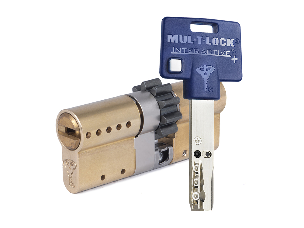 

Цилиндр Mul-t-Lock Interactive+ ключ-ключ (размер 50х35 мм) - Латунь, Шестеренка, Золотистый