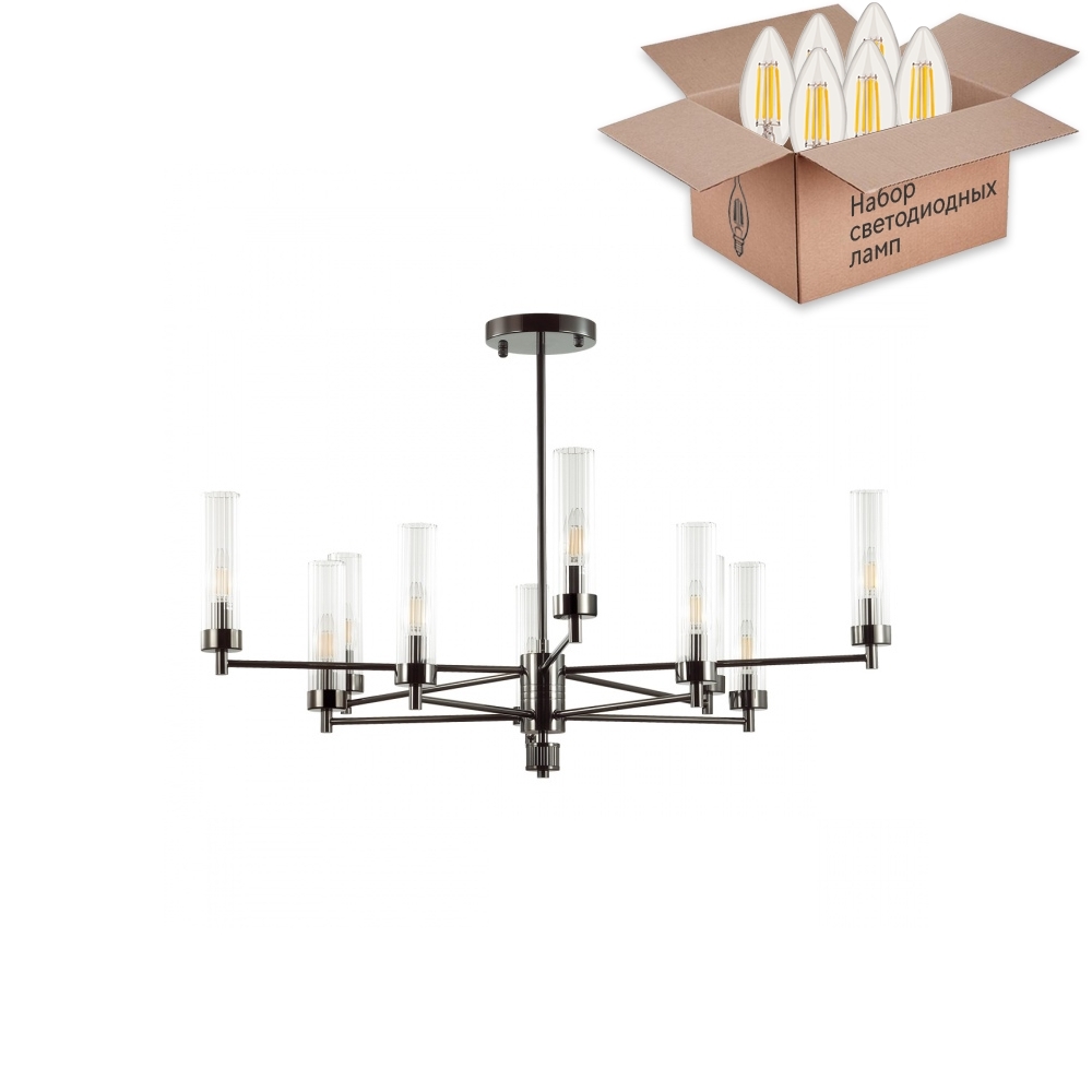 

Люстра на штанге с лампочками Lumion Kamilla 5275/10C+Lamps E14 Свеча