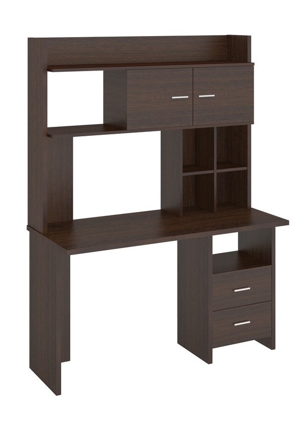 

Стол компьютерный Мэрдэс СКЛ-Прям130+НКЛХ-130 В Wenge с надстройкой